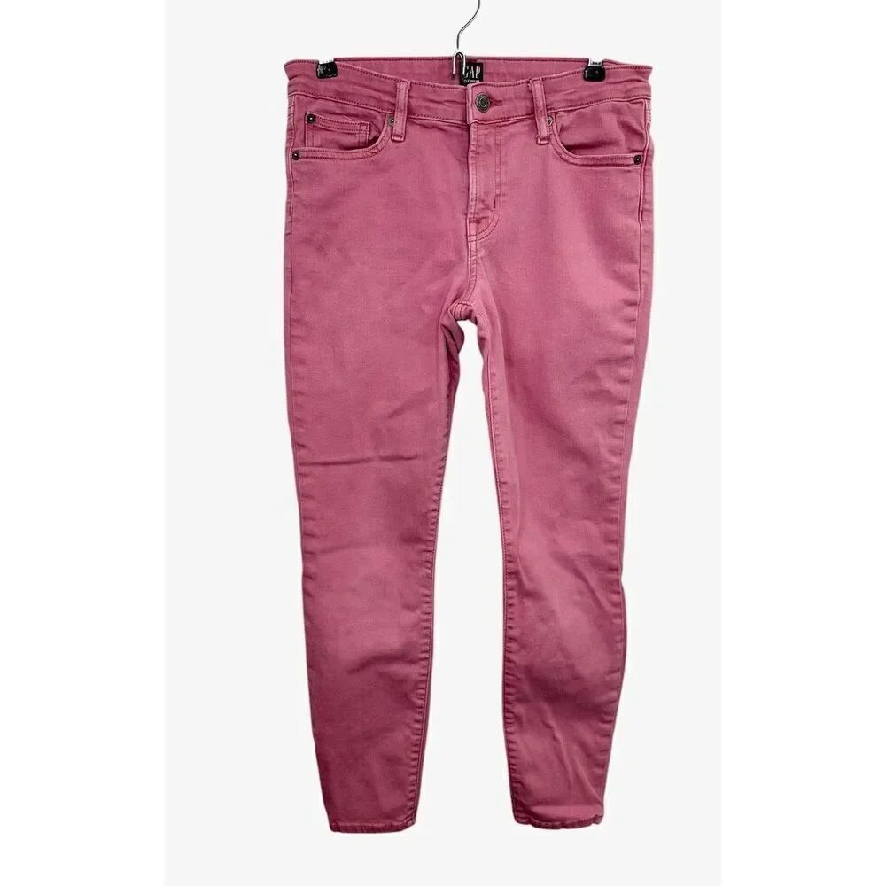 Gap Denim Pink Mid Rise Stretch Skinny Jegging Jeans Women’s Size 27/ 28